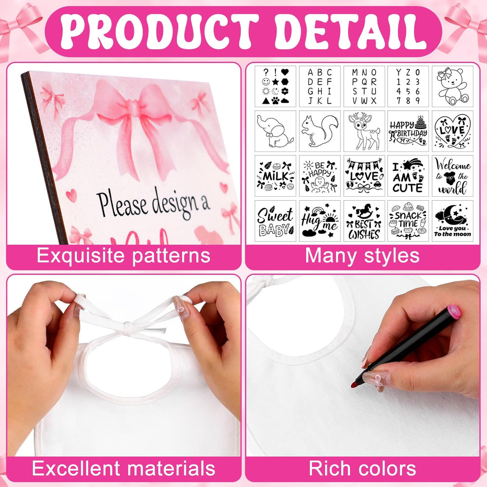 FIONUPI wooden baby shower sign adds a durable, reusable game prop.