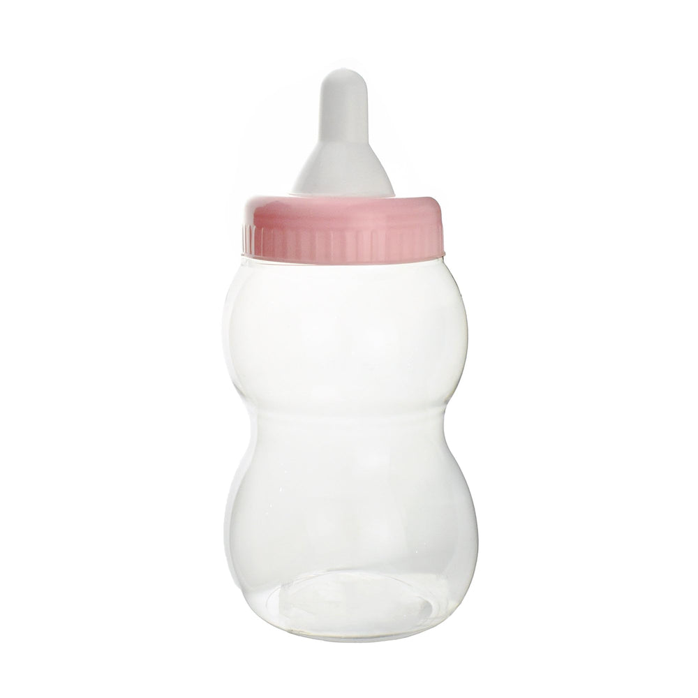 Firefly Imports jumbo milk bottle coin bank in light pink, ideal for shower games and keepsake display.