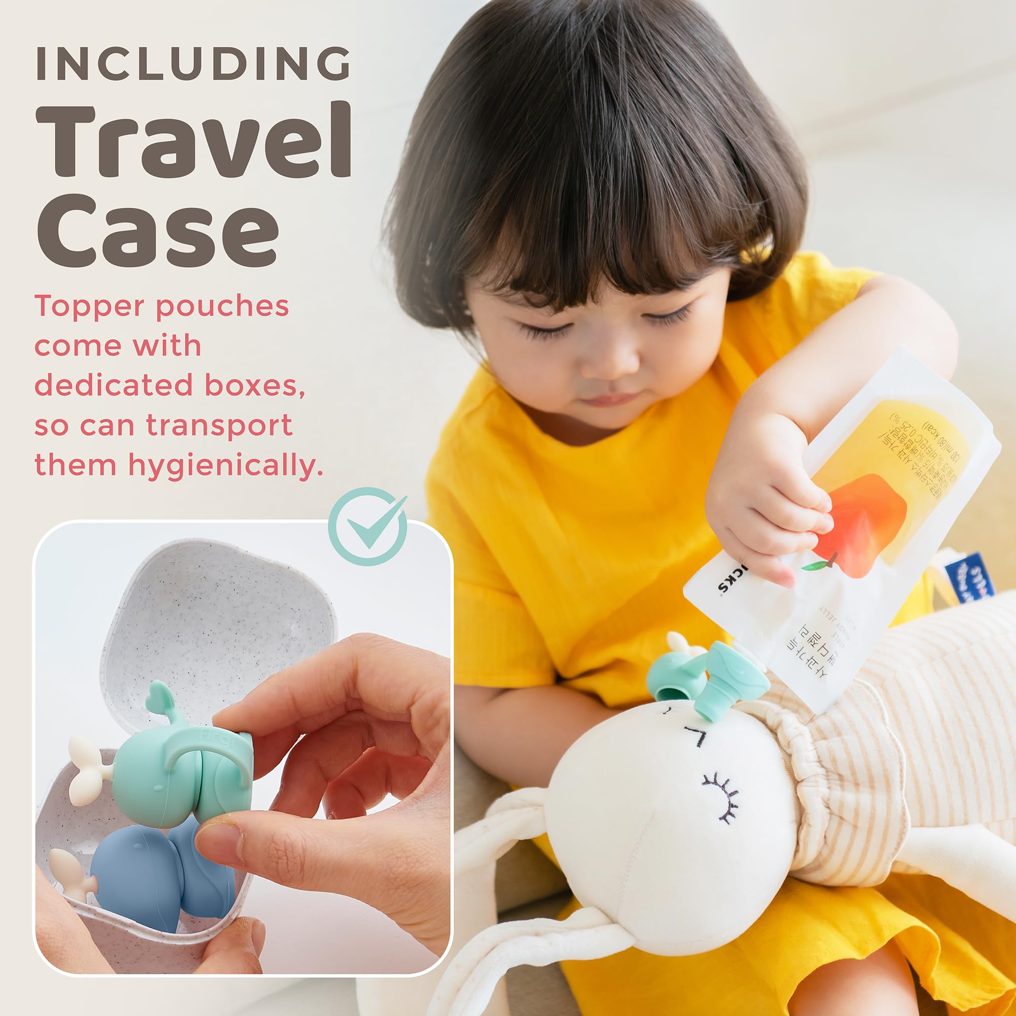 Firgi Whale SoftSip Topper ready for Baby Led Weaning use.