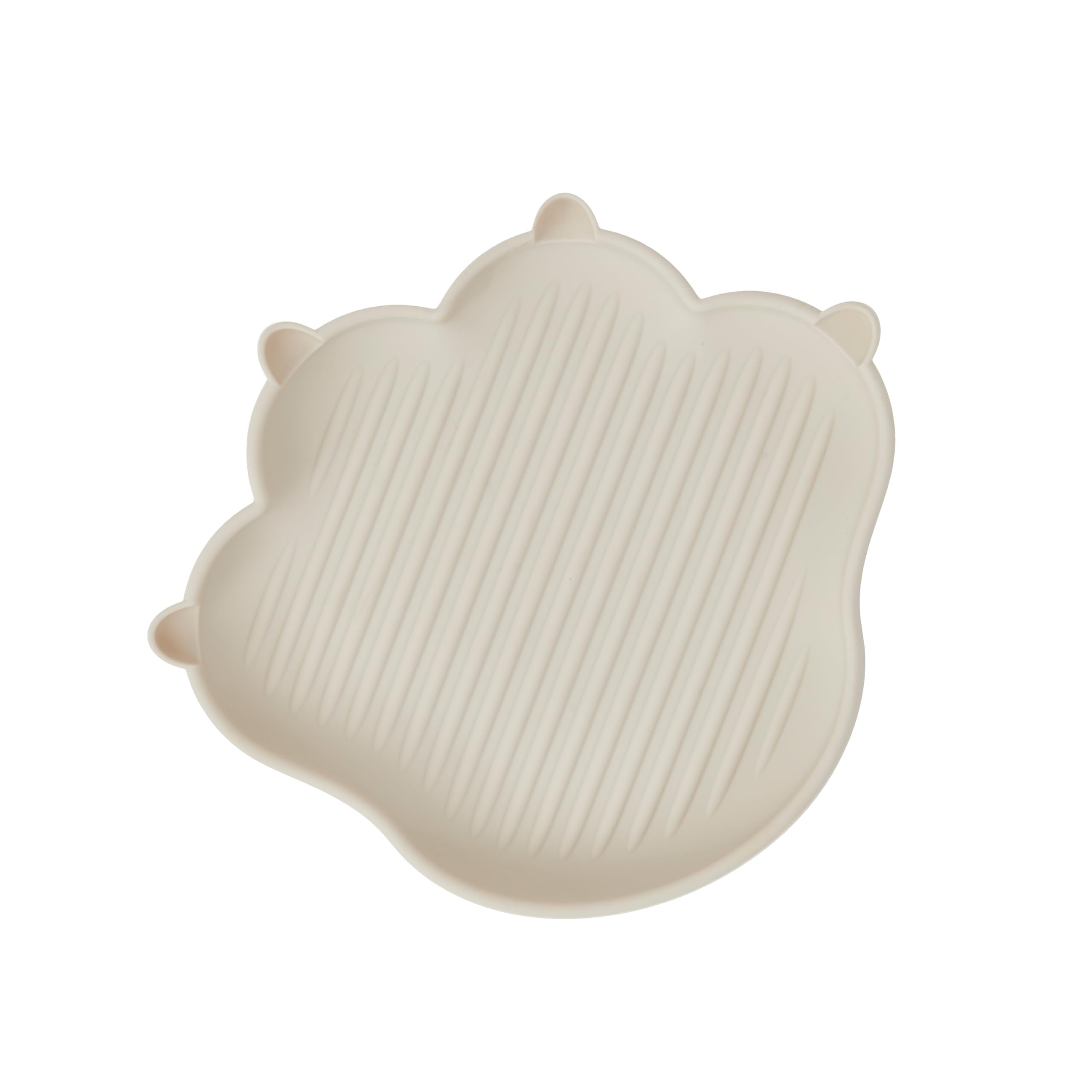 Firgi MEOW silicone plate with cat design; durable and easy to clean.