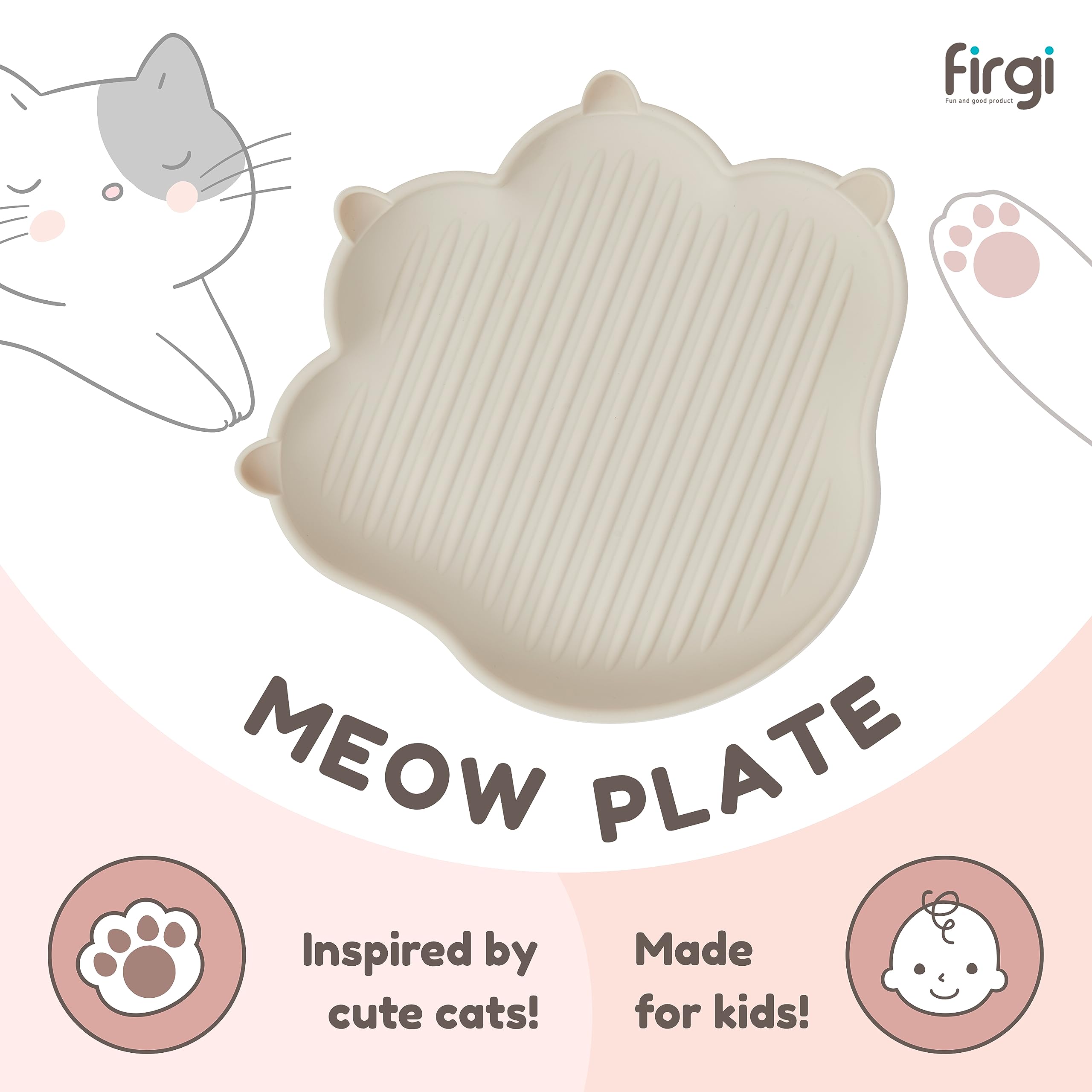 Firgi MEOW plate doubles as a travel-friendly storage solution.