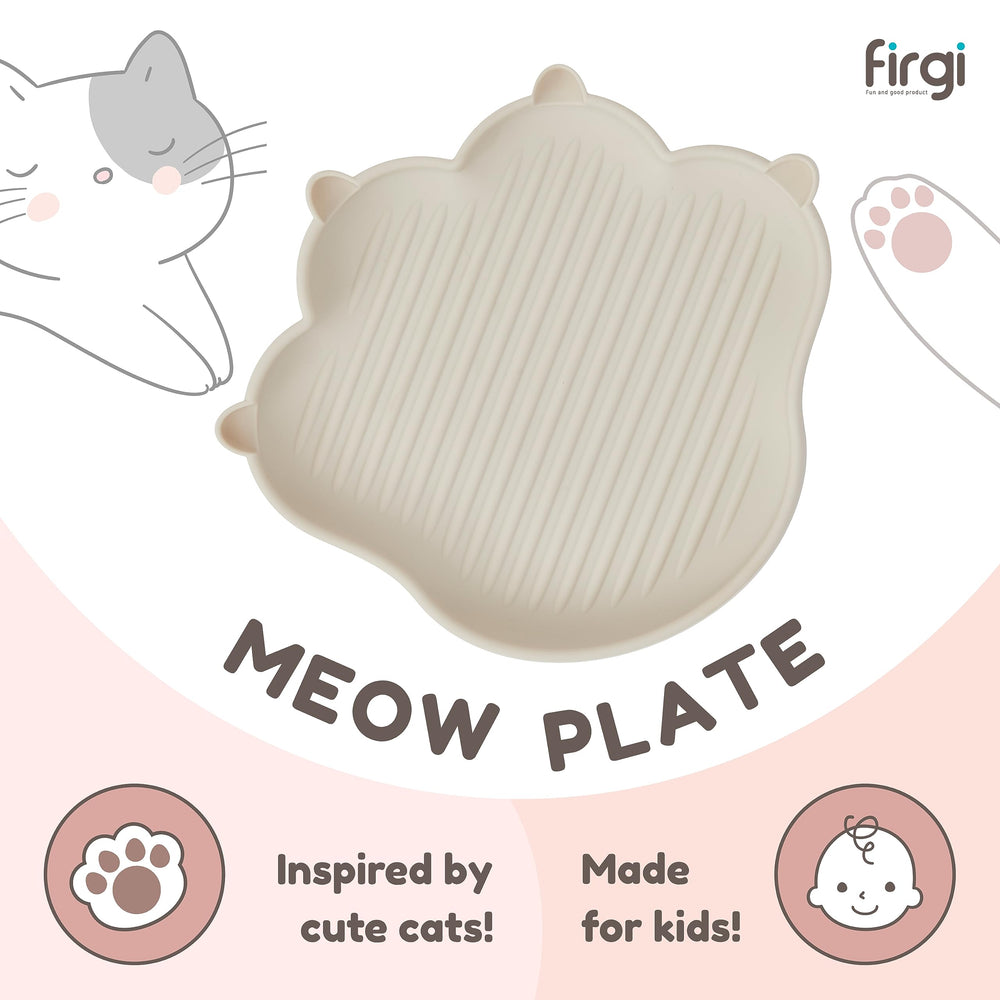 Firgi MEOW plate doubles as a travel-friendly storage solution.