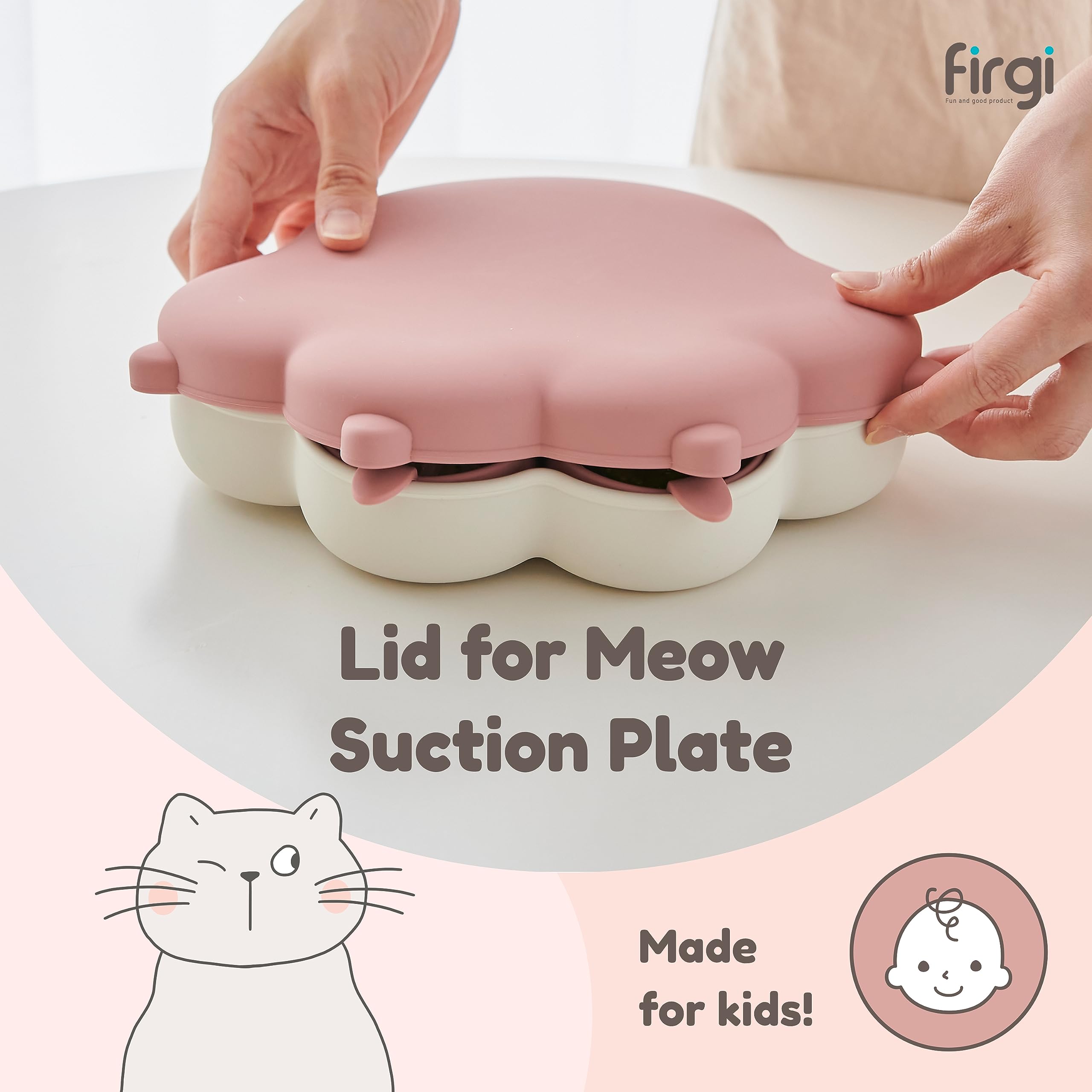 Firgi MeowMeow silicone dishware stack—space-saving kitchen storage