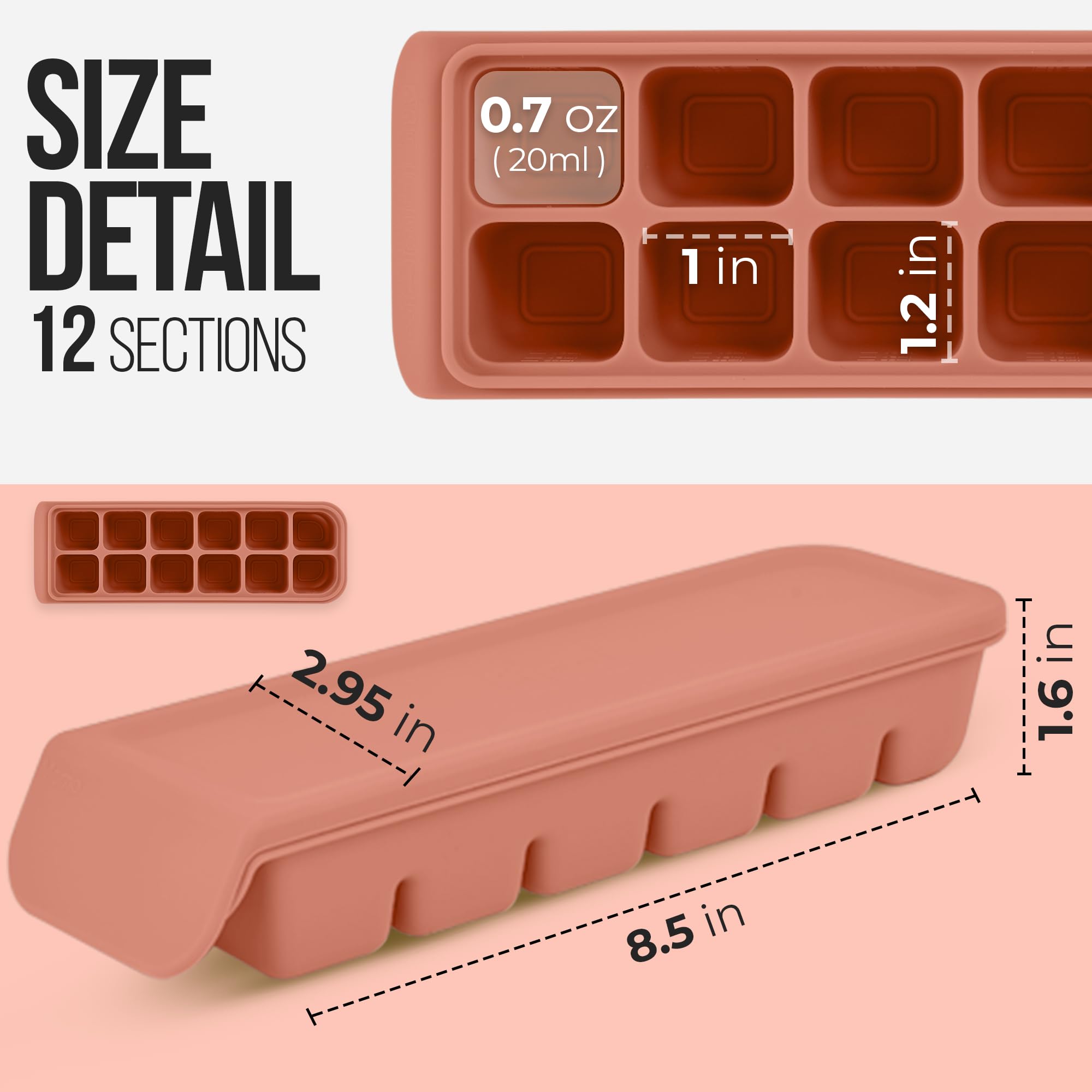 Firgi multi-use freezer tray suitable for baby meals and beverages.