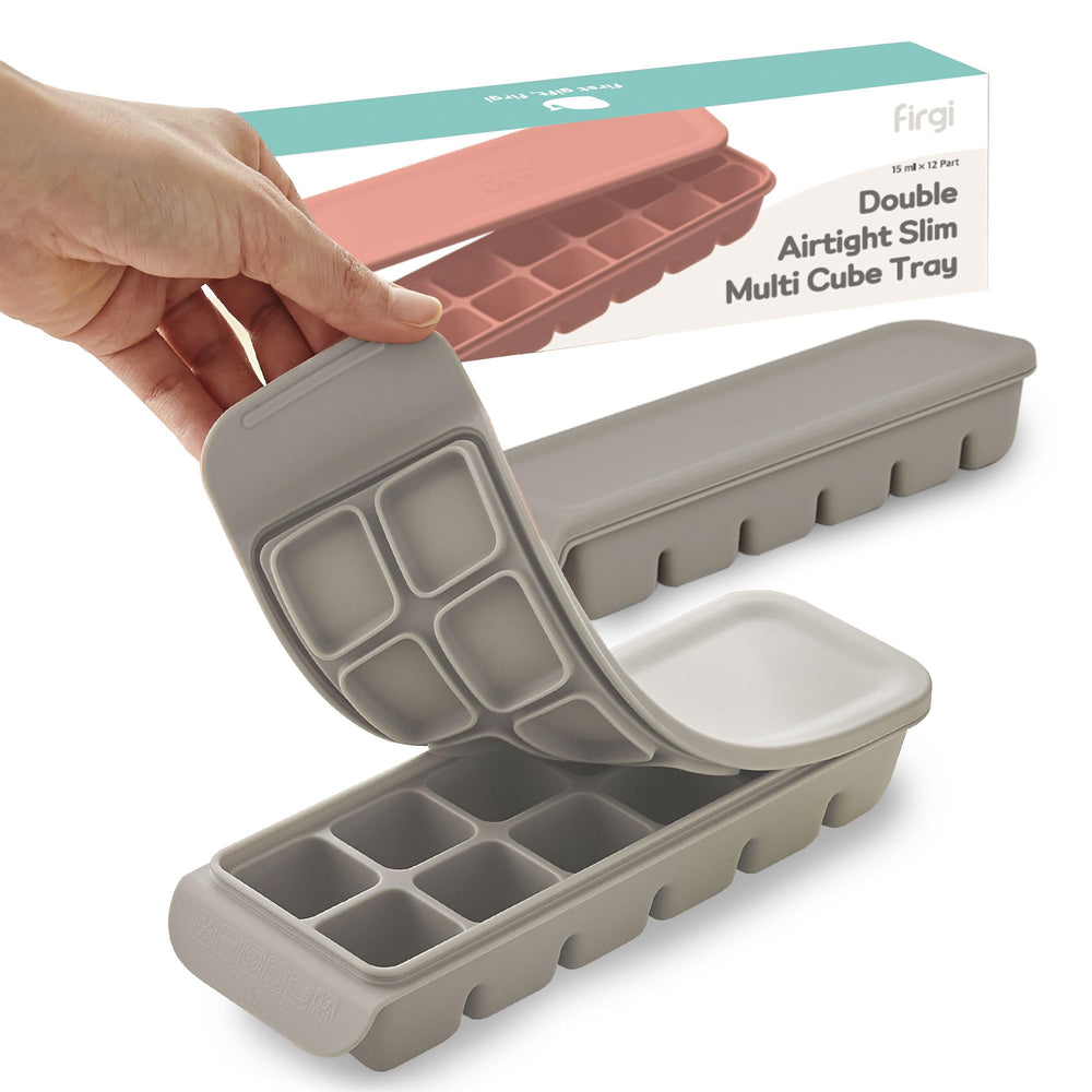 Firgi silicone ice cube tray shows 12 sections with easy pop-out cubes for baby meals