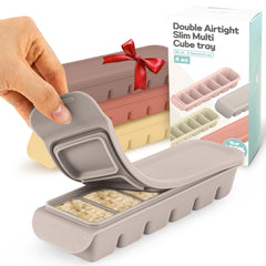 Firgi silicone ice-cube-tray-lid leak-resistant keeps flavors fresh and freezer odors contained.