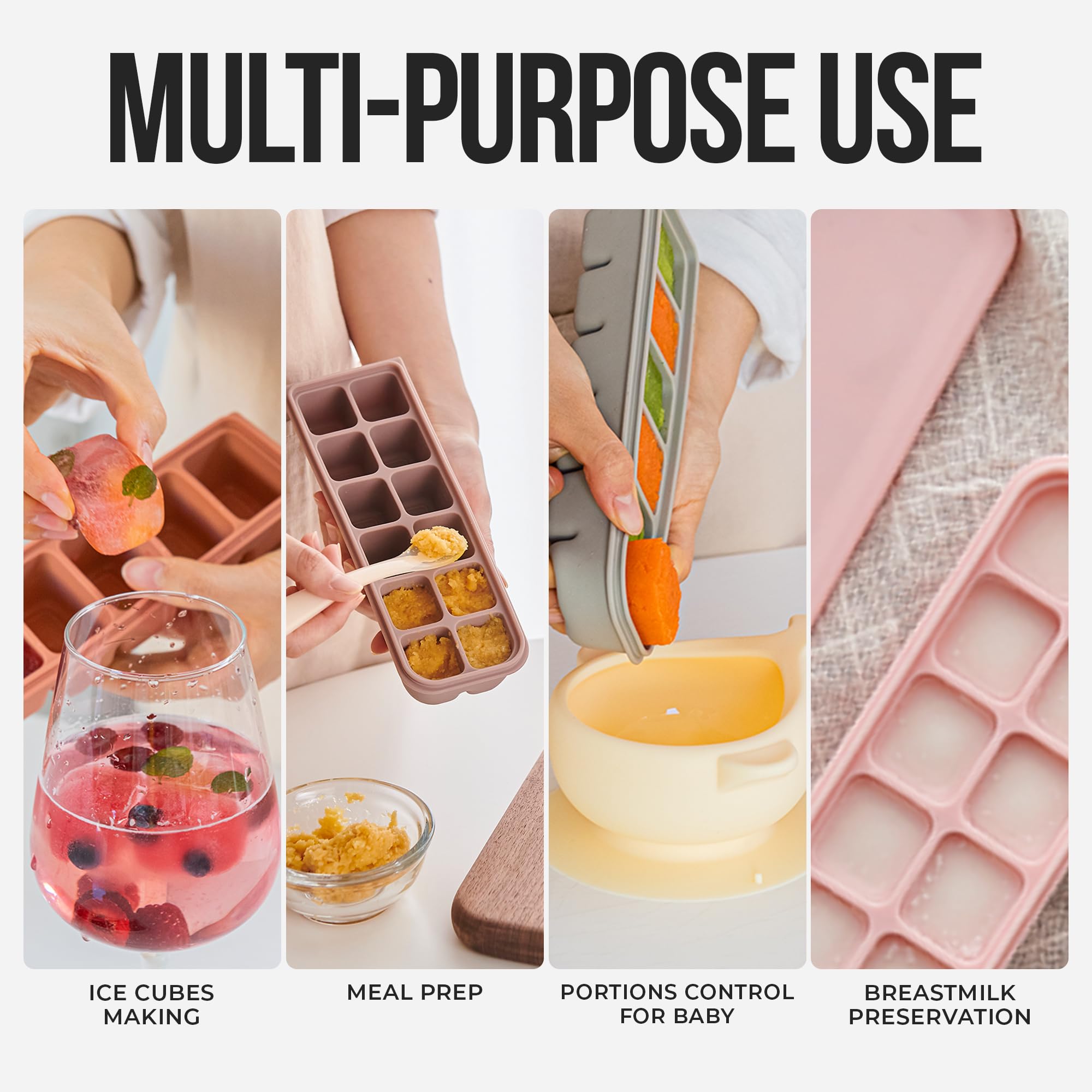 Firgi stackable freezer tray design maximizes space