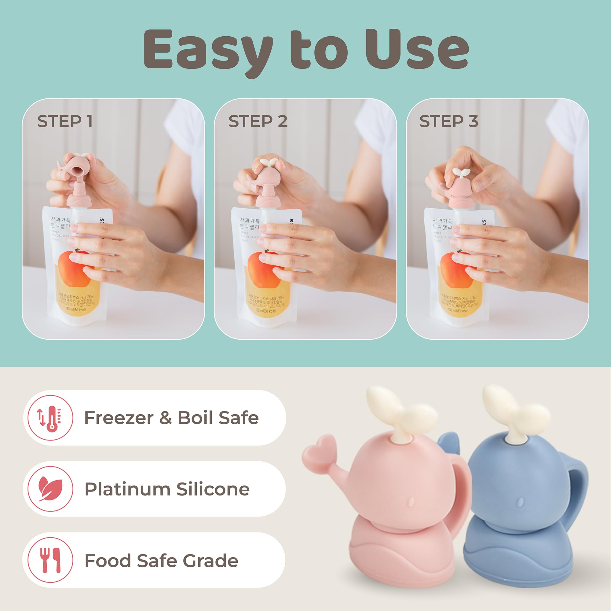 Firgi Whale SoftSip Topper in travel case keeps feeding hygienic on the go.
