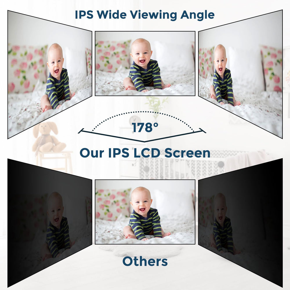 Firskids baby monitor camera tilt-zoom shot demonstrates flexible room coverage for caregivers