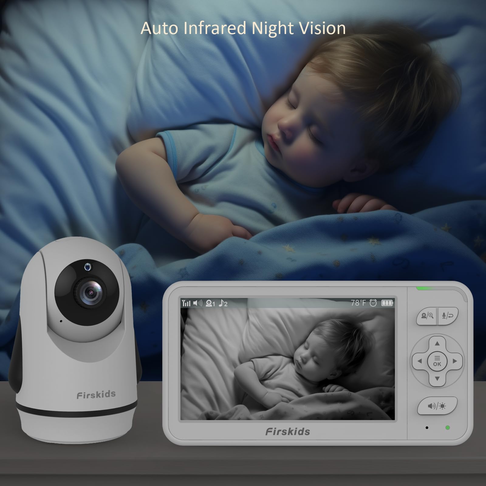 Firskids cry detection with lullabies supports soothing routines.