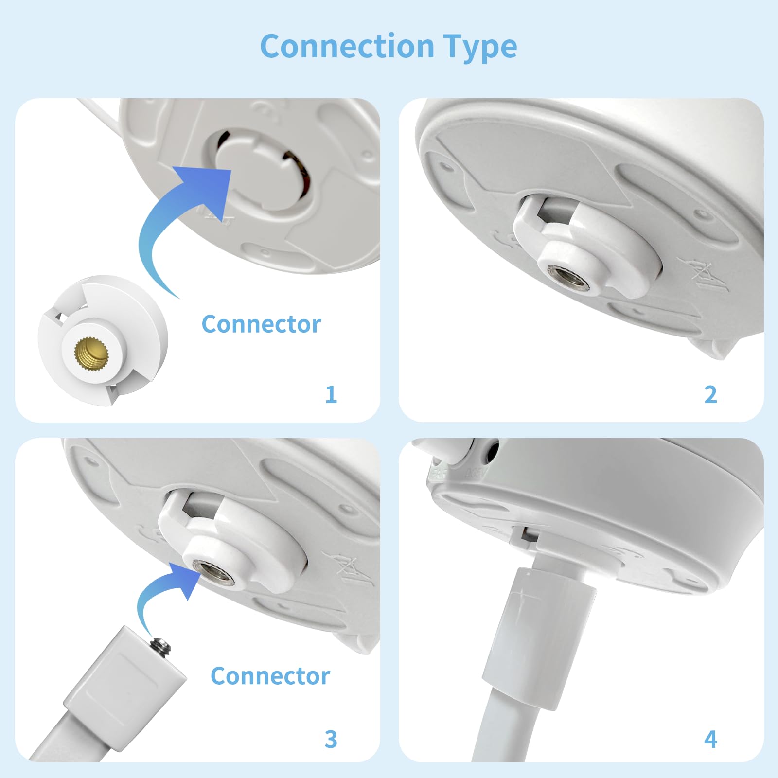 Firskids baby monitor mount length of 50 cm allows flexible positioning.