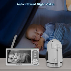 Firskids baby monitor night vision image emphasizes clear signals in darkness