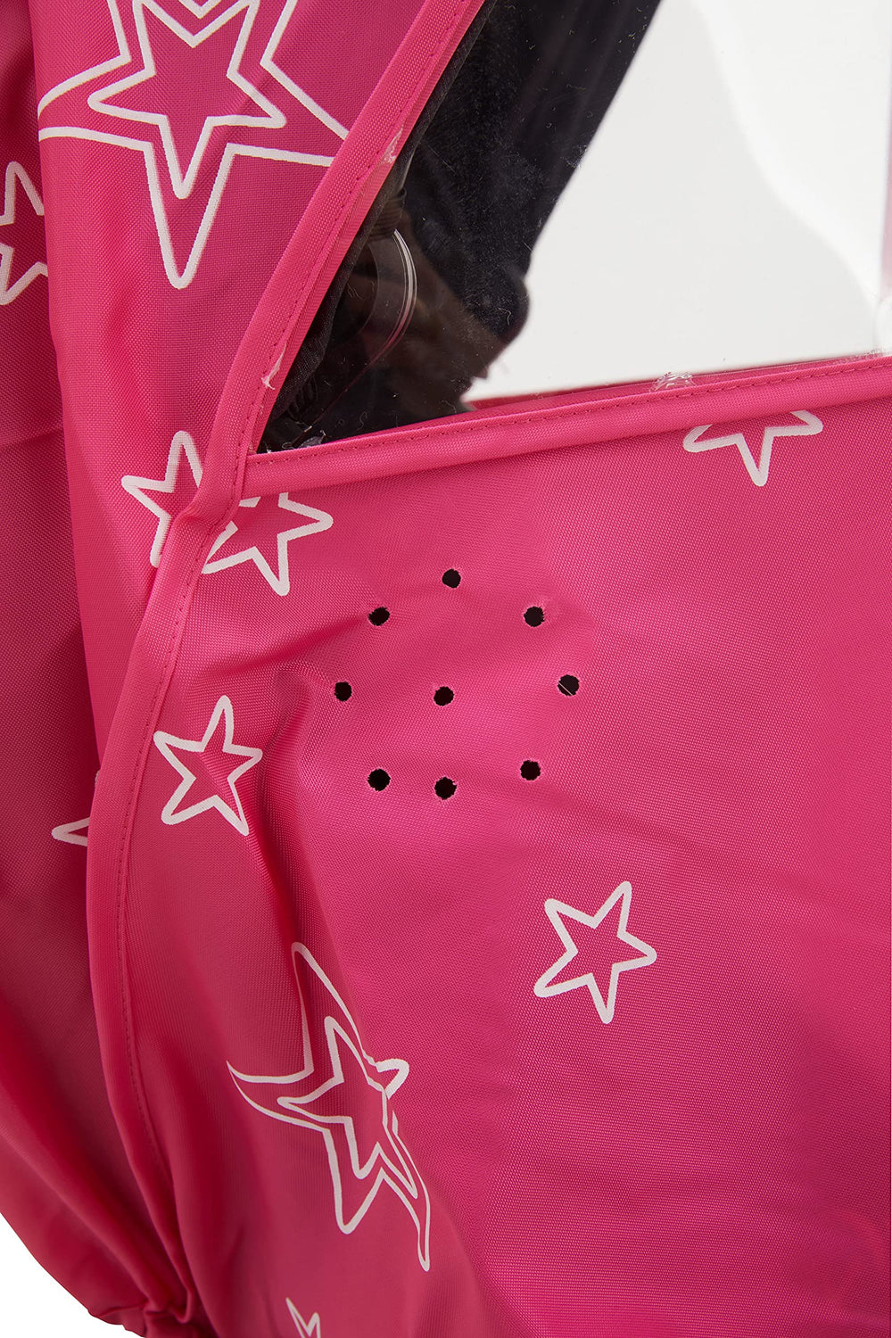 First Essentials pink rain cover ventilation holes promote breathability
