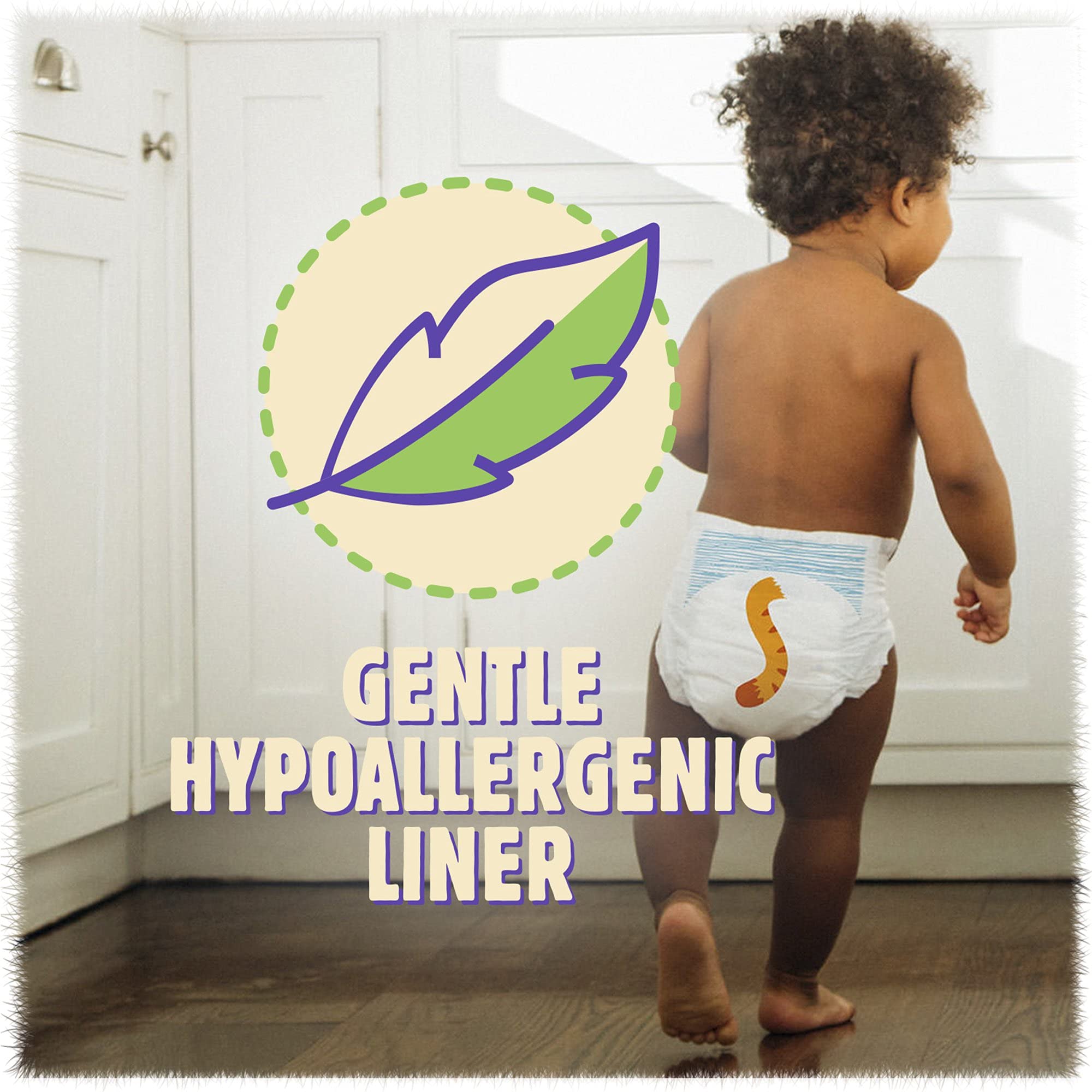 First Quality Cuties Complete Care diaper highlights ultra-absorbent core for dry intervals.