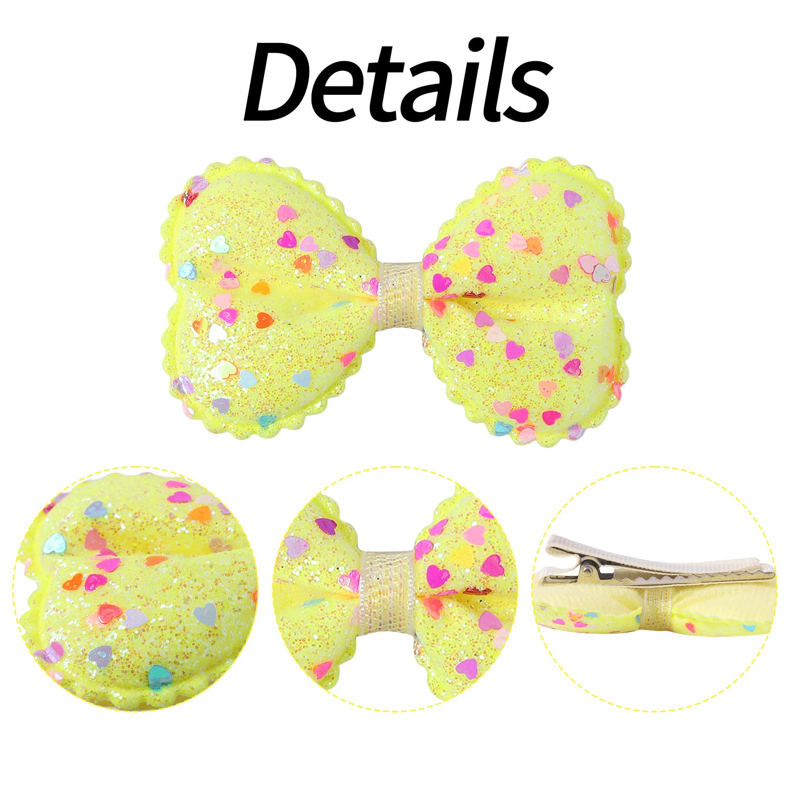 Fishdown Glitter Bows ribbon-wrapped clip emphasizes long-lasting comfort and style.