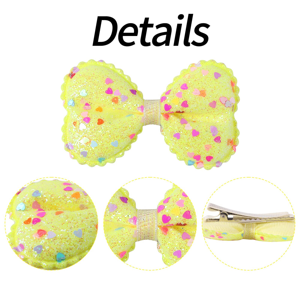 Fishdown Glitter Bows ribbon-wrapped clip emphasizes long-lasting comfort and style.