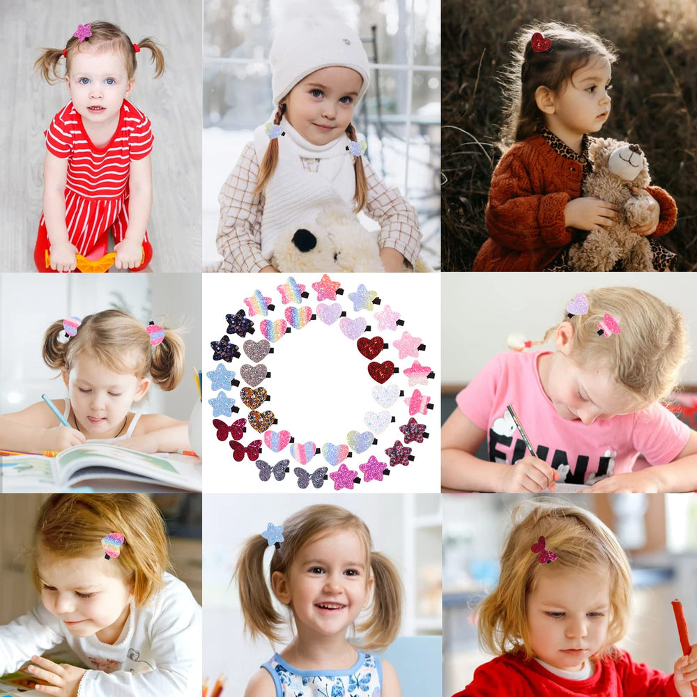 Fishdown Sparkle Sequins alligator clip close-up shows secure grip for toddler hairstyles.