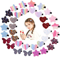 Fishdown Sparkle Sequins star clip close-up adds playful shine for kids' hairstyles.