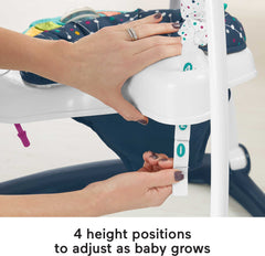 Fisher-Price Astro Kitty Jumperoo adjustable seat height for growing babies