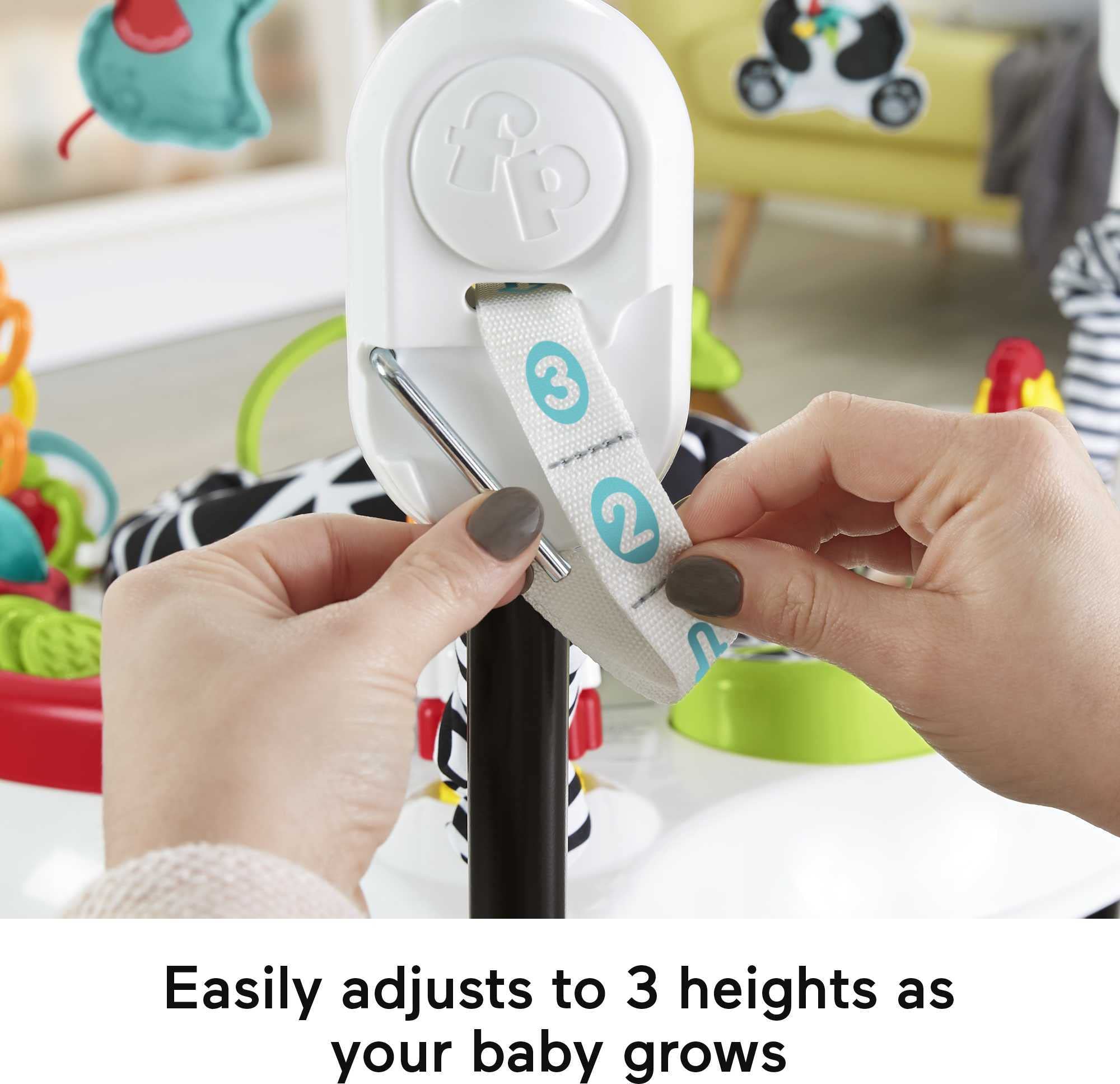 Fisher-Price panda and elephant bat-at toys promote reach and grasp