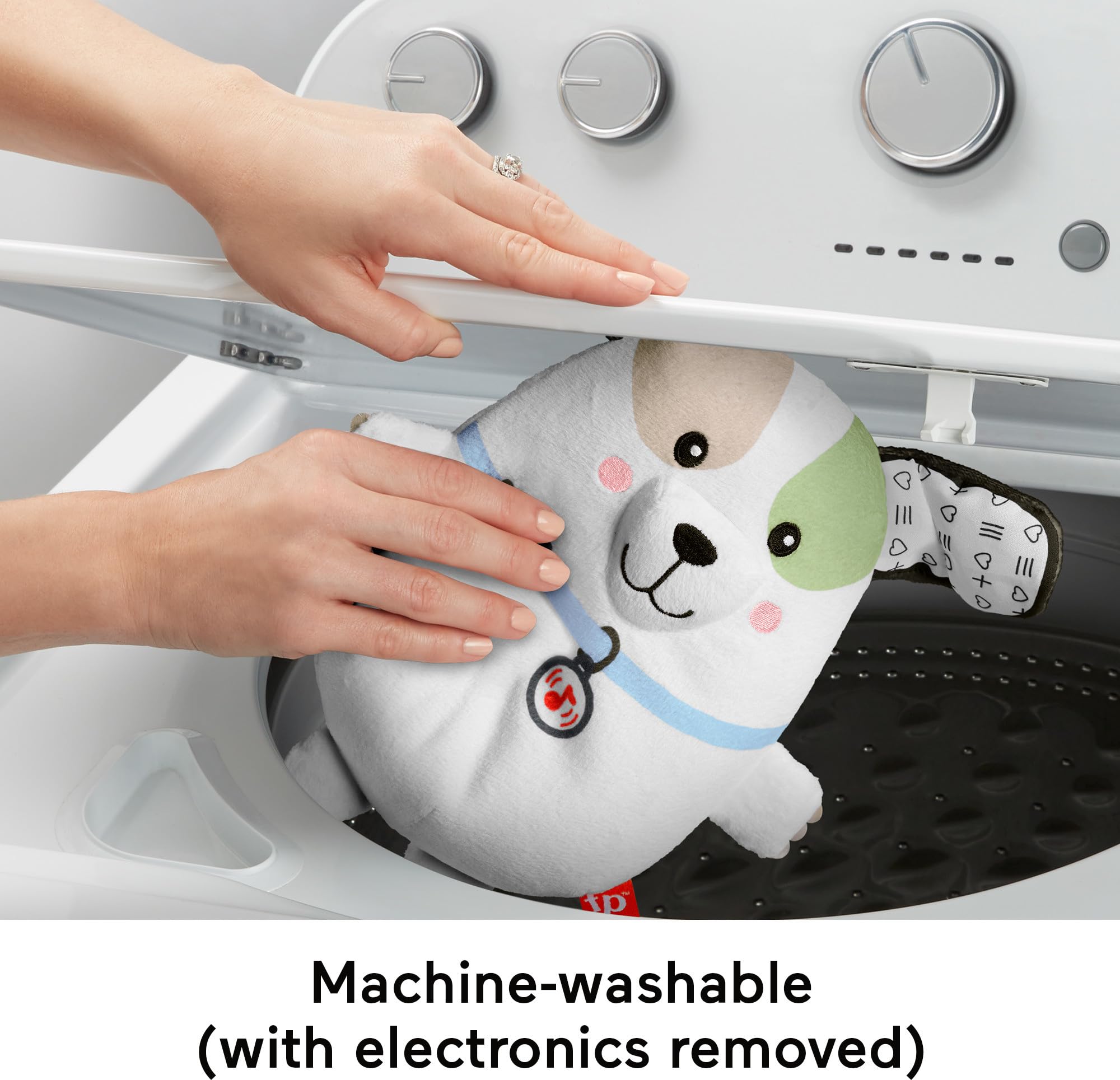 Fisher-Price Calming Vibes Puppy Soother control modes and indicators