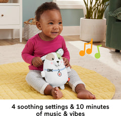 Fisher-Price Calming Vibes Puppy Soother in use during soothing session