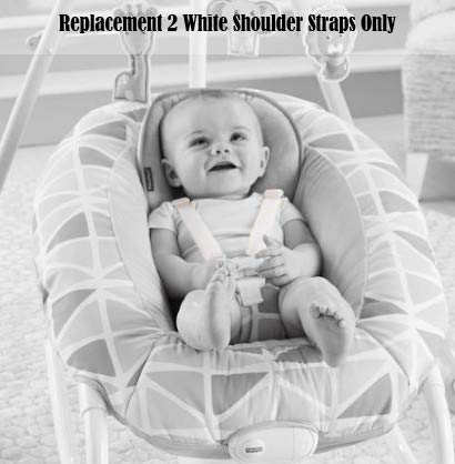 Fisher-Price Cradle 'n Swing white straps close-up highlighting original look