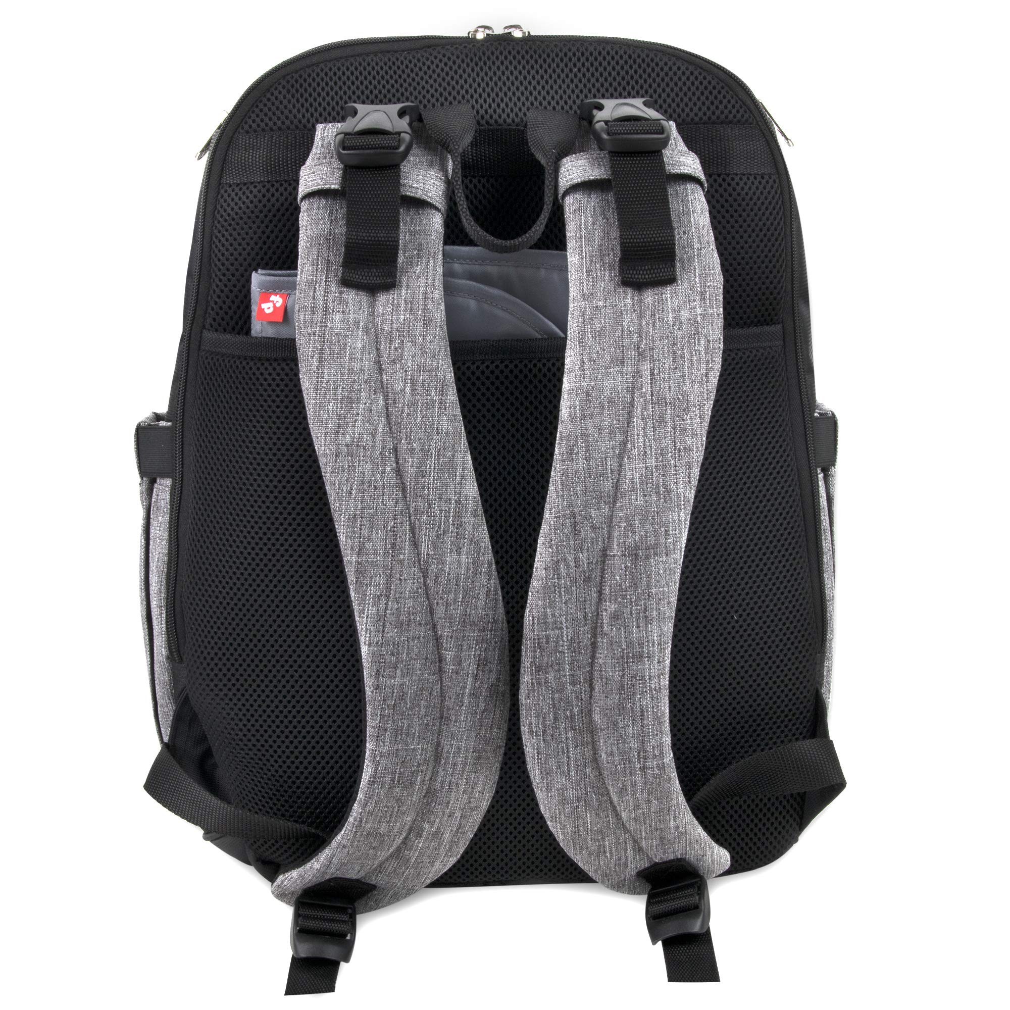 Fisher-Price diaper bag multi-pocket organization keeps baby items neatly arranged.