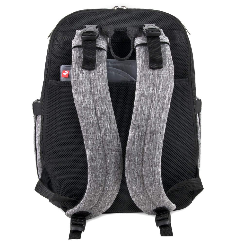 Fisher-Price diaper bag multi-pocket organization keeps baby items neatly arranged.