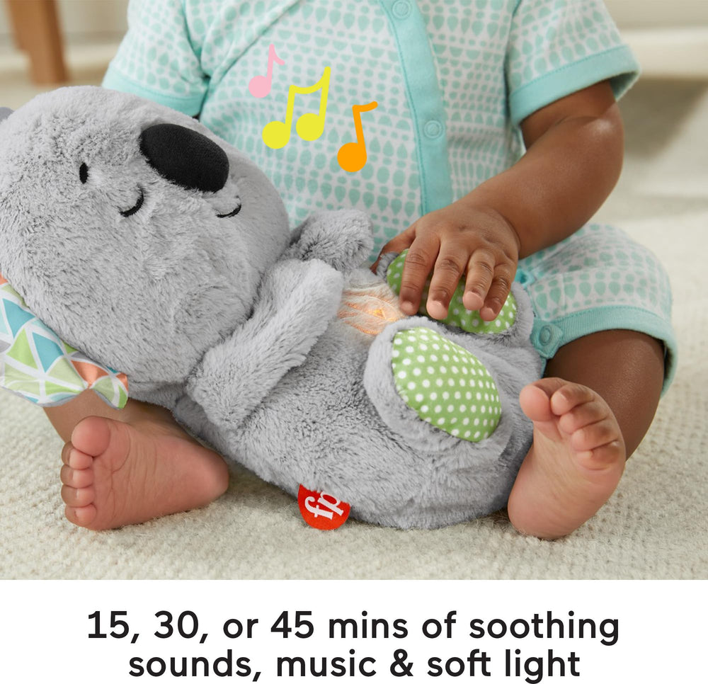 Fisher-Price Koala timer options 15, 30, 45 minutes for flexible sessions.