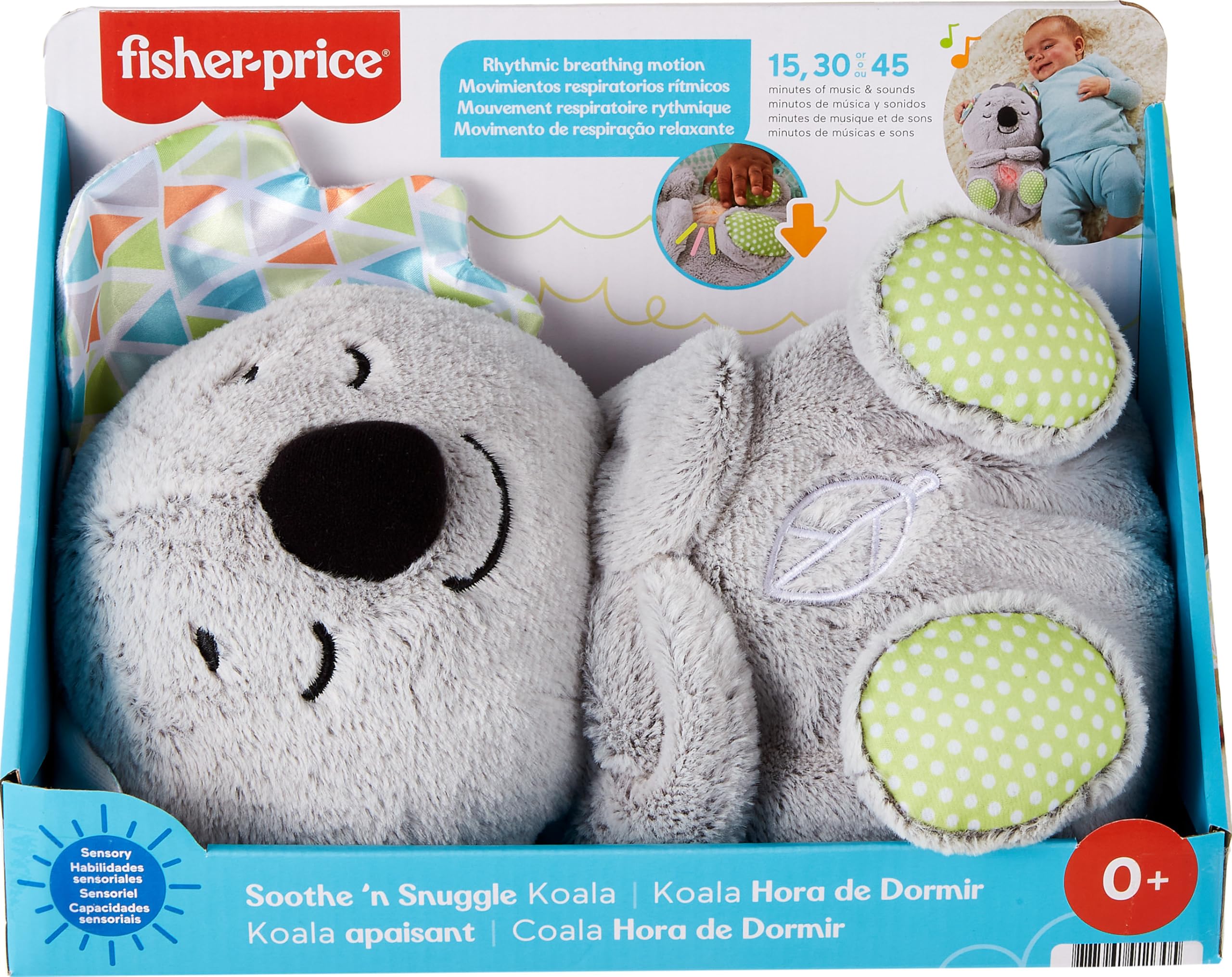 Fisher-Price Koala newborn-friendly design with embroidered details for gentle cuddling.