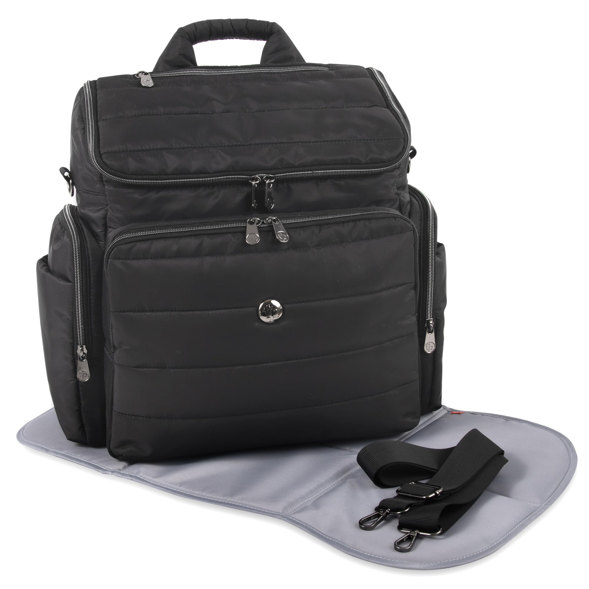 Fisher-Price Madison crossbody tote with matching changing pad for clean on-the-go changes