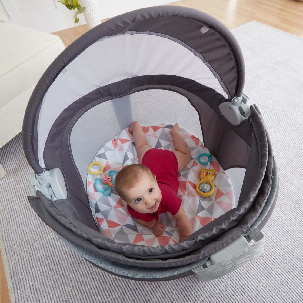 Fisher-Price rosy windmill colorway brightens nurseries and travel setups.