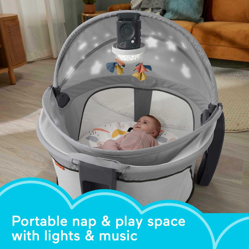 Fisher-Price projection dome with starlight projection for soothing visuals.
