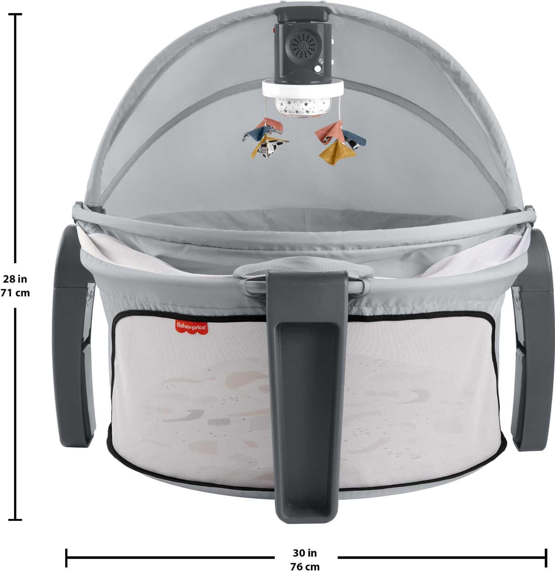 Fisher-Price projection dome travel nap space for indoor or outdoor use.