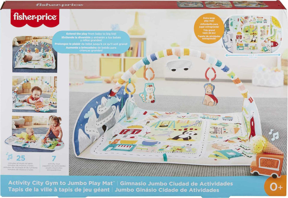 Fisher-Price playmat with push-along vehicles for imaginative driving