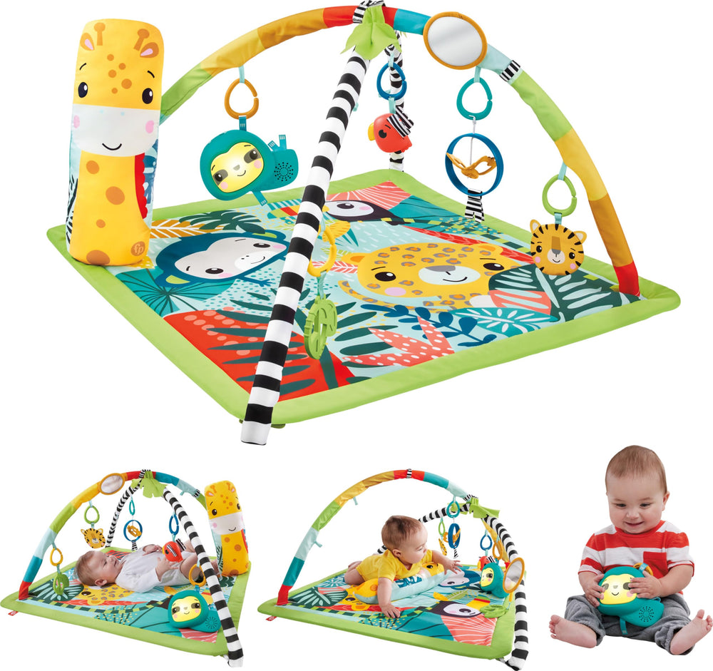 Fisher-Price Rainforest Sensory Gym overhead arches setup for early exploration