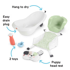 Fisher-Price Sit-Me-Up insert supports unsteady sitters during bath time.