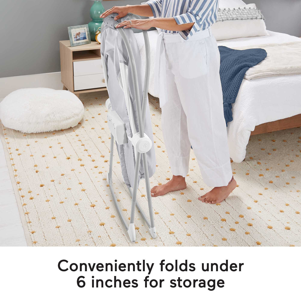 Fisher-Price Soothing View Vibe Bassinet music vibrations highlight calming rhythms.