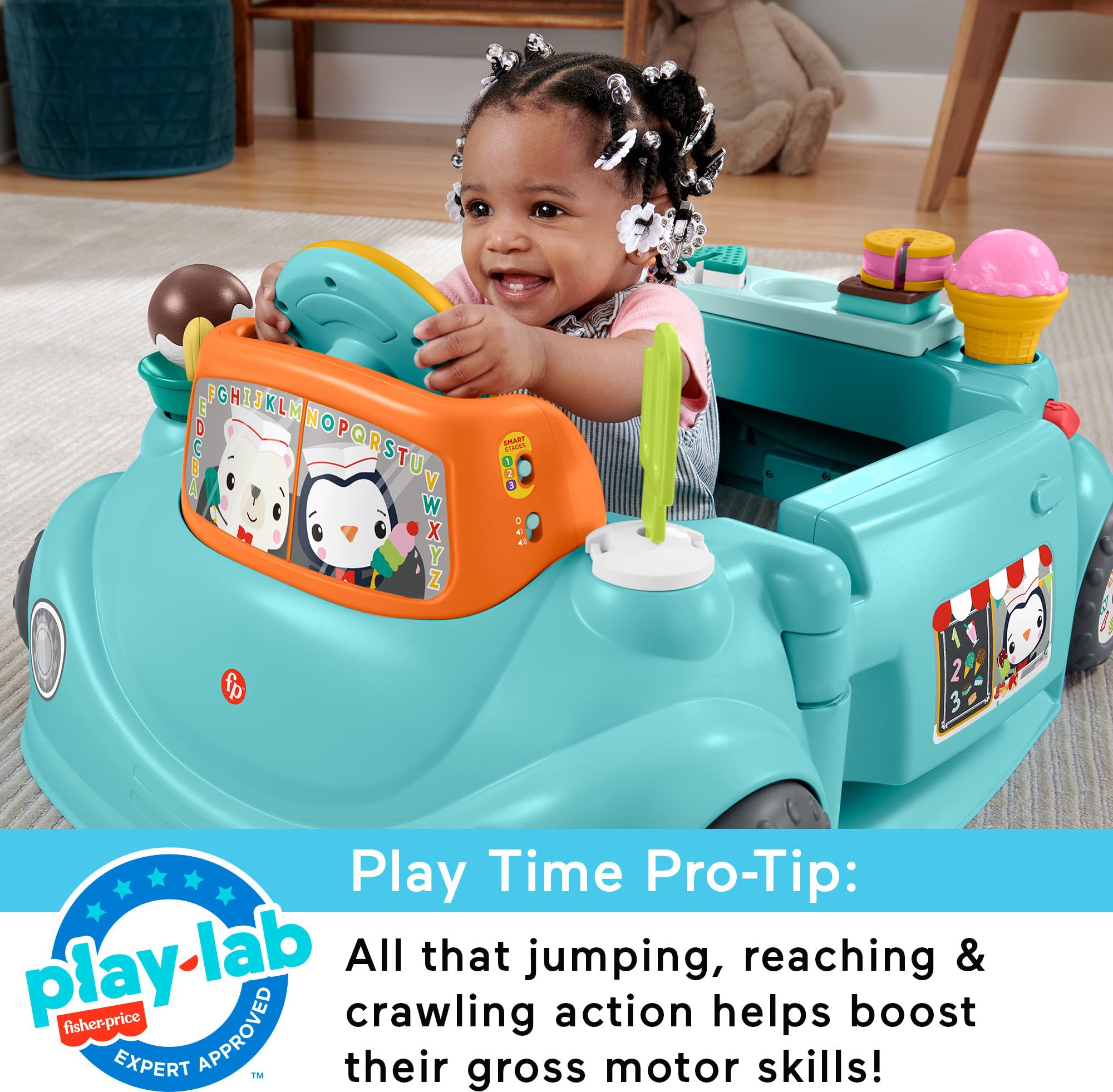 Fisher-Price Sweet Ride Jumperoo bounce area supports active movement