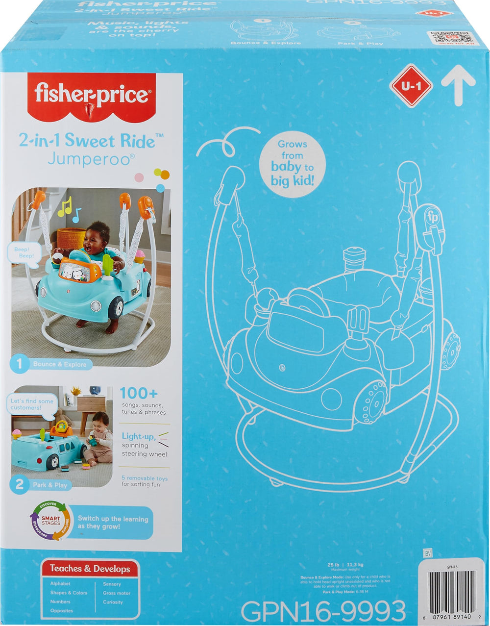 Fisher-Price Sweet Ride Jumperoo park-and-play setup for cruising and exploration