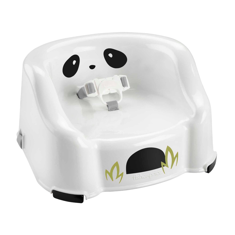 Fisher-Price toddler booster seat panda front view showing portable dining support