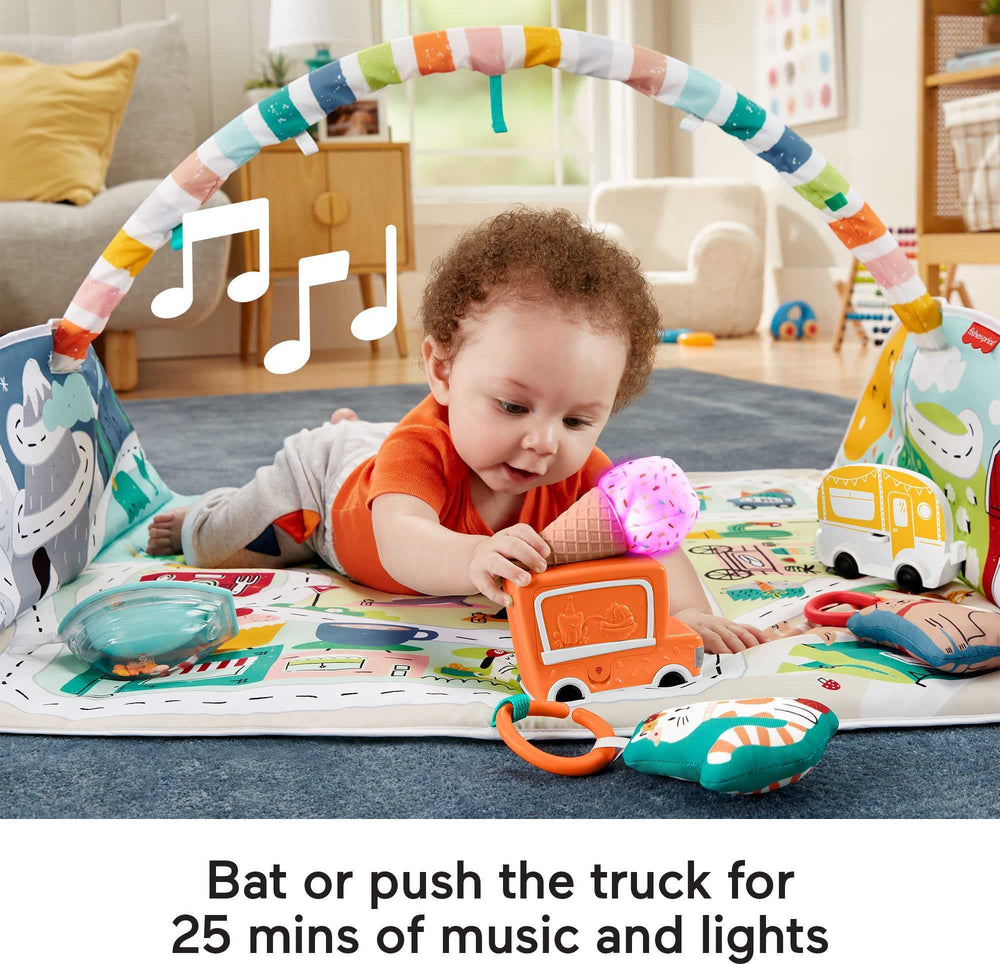 Fisher-Price toddler-vehicle-mat zooming opportunities encourage gross motor exploration