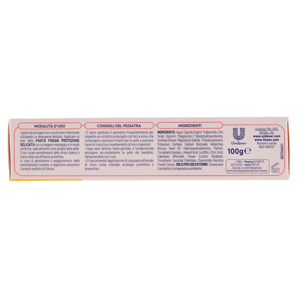 Fissan Pasta del 100ml moisturizing effect demonstrated on skin during daily care.