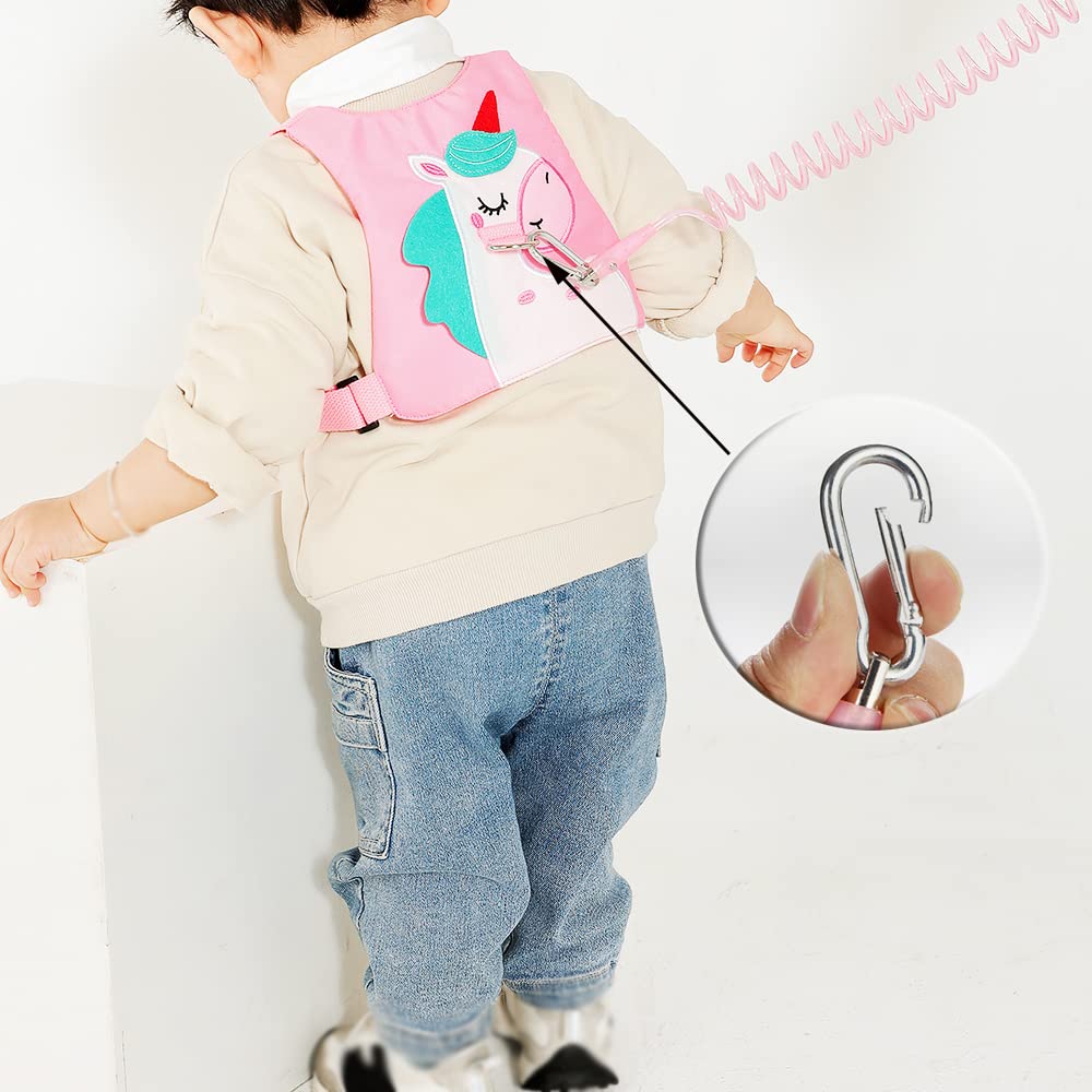 FITARTS cute pink design toddler leash shown on a happy child.