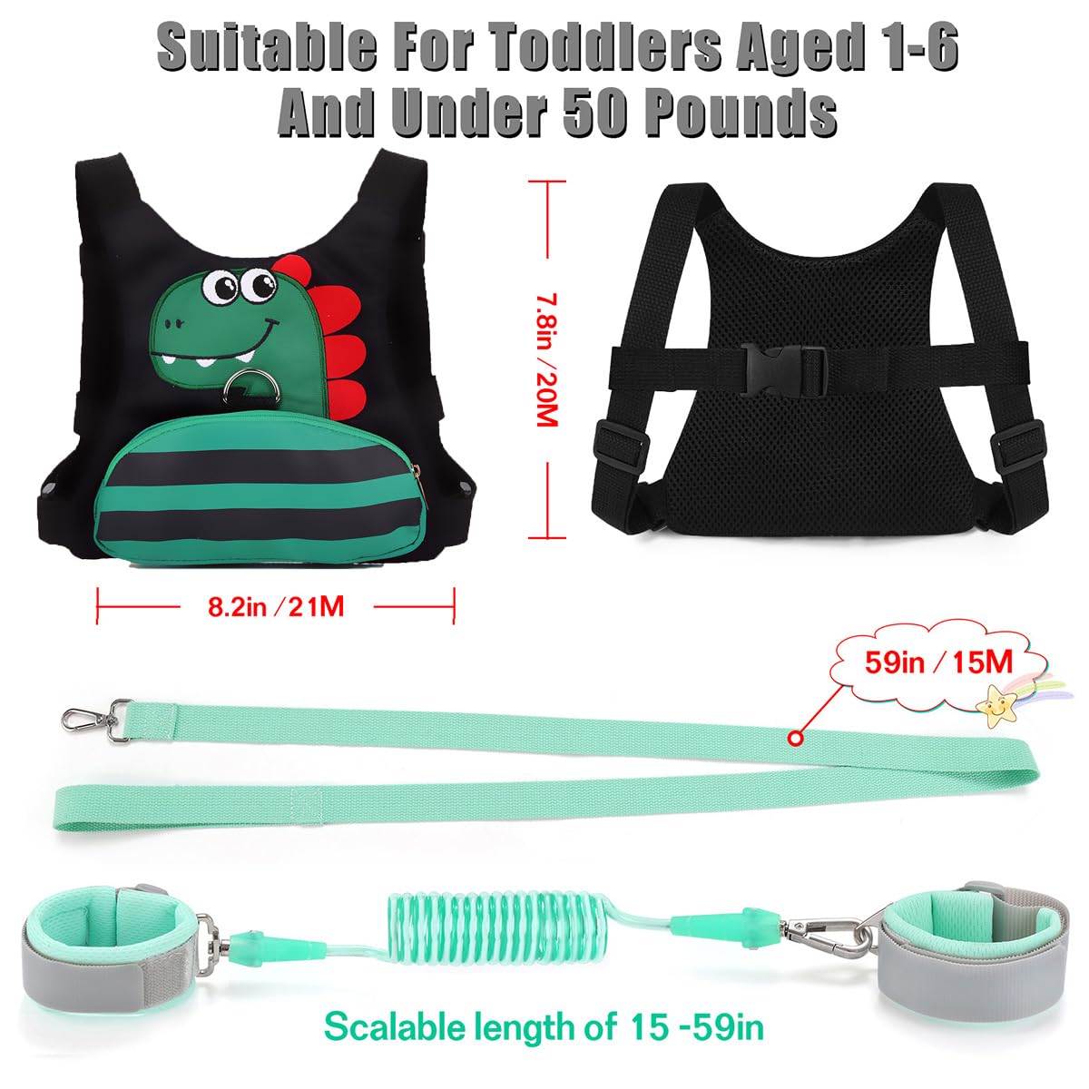FITARTS anti-lost strap—secure connection helps caregivers stay close in crowds.
