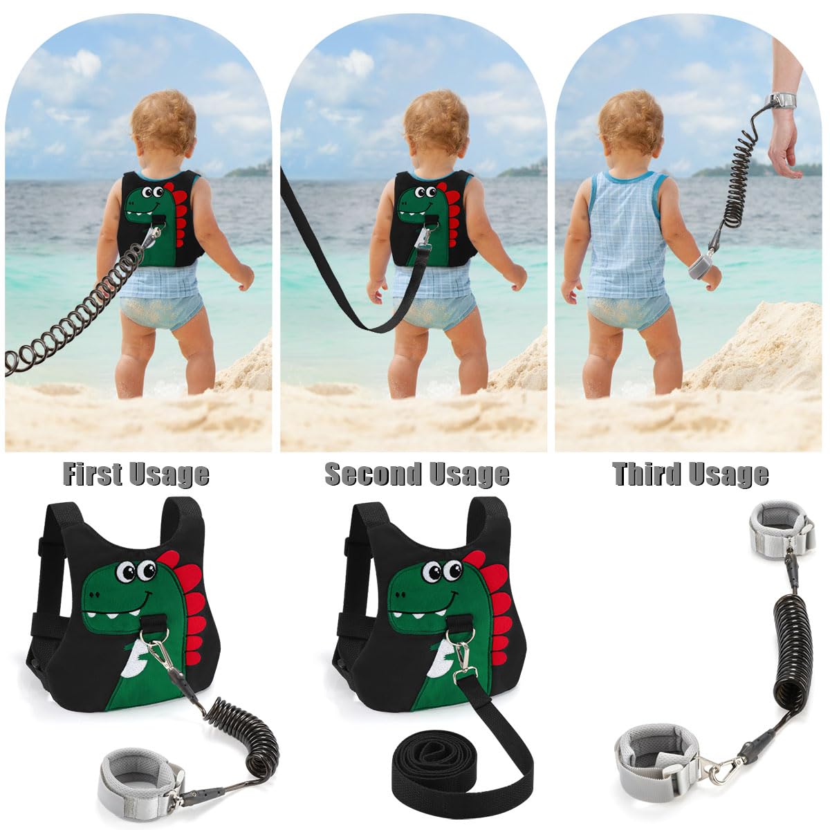FITARTS toddler leash cute design makes walking with kids enjoyable and stress-free.