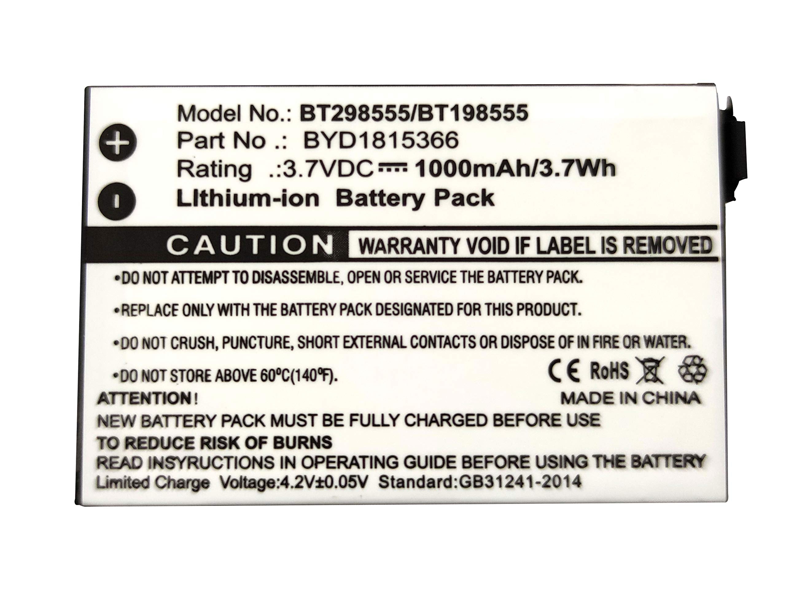 FITHOOD VM321 battery pack front view compatible with V-TECH monitors for reliable power