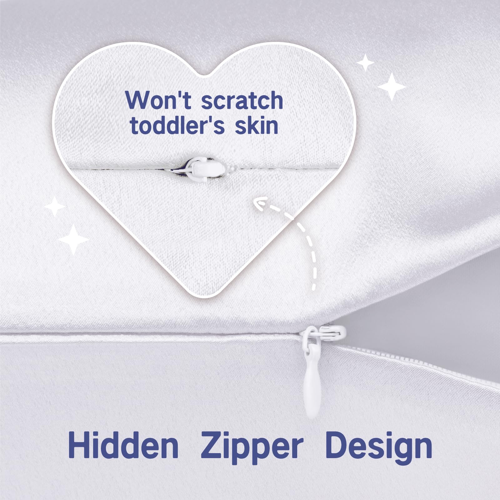 Fittia satin pillowcase soft finish reduces snagging on skin