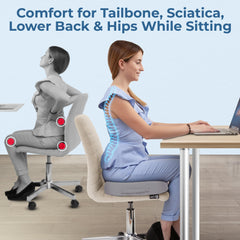 5 Stars United seat cushion non-slip base keeps cushion in place during work and travel